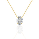 Oval Diamond Necklace | 925 Sterling Silver